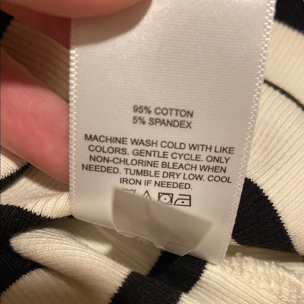 Express Black and White striped Henley bodysuit - Picture 4 of 5